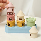 8Pcs/Set Baby Silicone Castle Stacking Toys Early Educational Montessori Building Blocks for Toddlers Kids Stackable Toy Gifts
