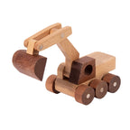 Wooden Toys Beech Wood Car Blocks Cartoon Excavator Educational Montessori Toys Children Ambulance Police Car Birthday Gift