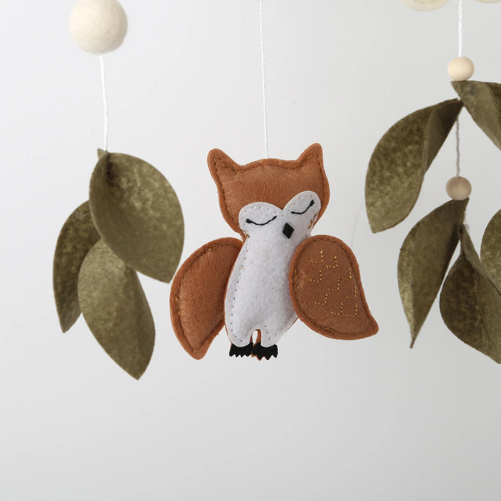 Woodland Baby Mobile Forest Animals Squirrel Owl Deer Nursery Decor Baby Crib Mobile