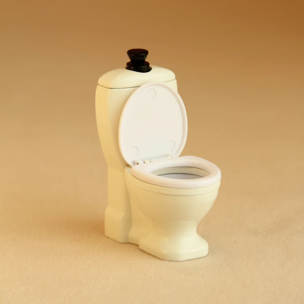 Miniature Simulation Furniture 1:12 Scale Iron Toilet Suitable for Dollhouse Home Decor