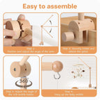 Baby Crib Mobile Arm Wooden Mobile Arm with Height Adjustable Mobile Hanger for Crib