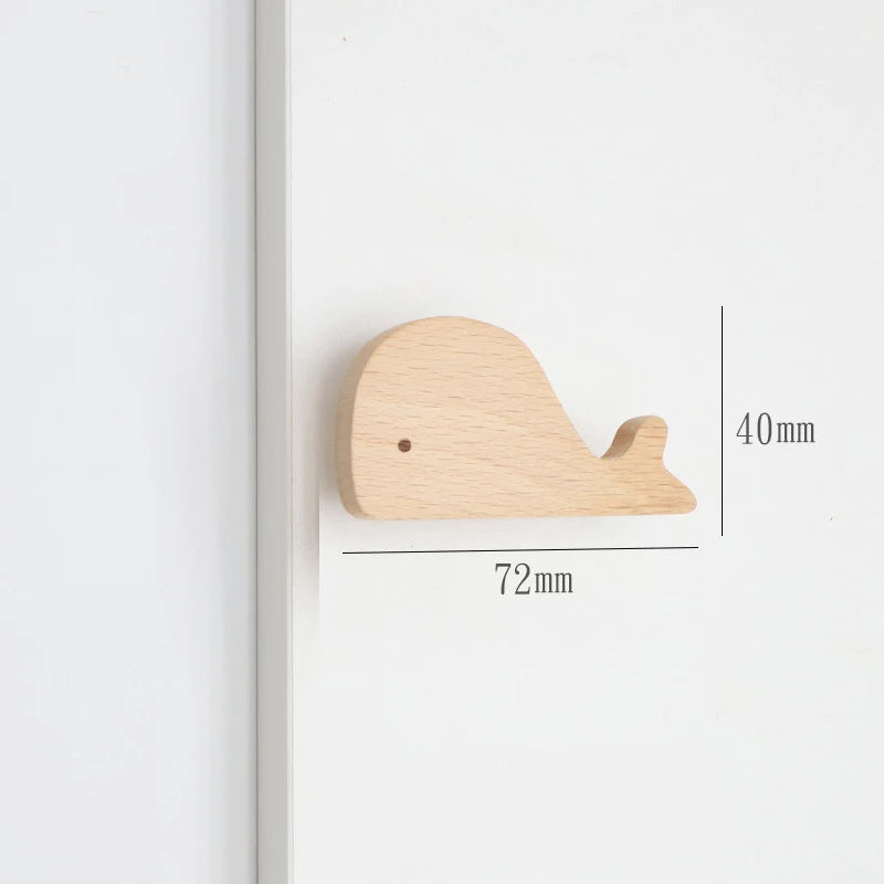 Wooden Door Handles Animal Wood Furniture Handles for Cabinets Dressers Drawers Door Knobs Kitchen Cupboard Wardrobe Pulls