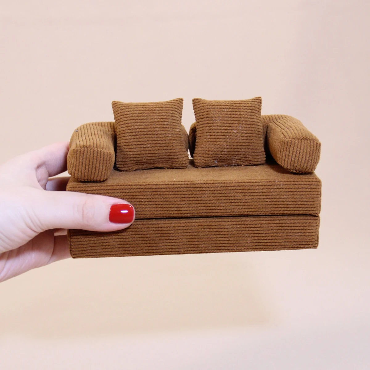 Miniature Fabric Sofa Bed (Various Free-Combination Configurations) Suitable for Dollhouse Decoration