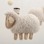 Boucle Sheep and Balloon Baby Nursery Mobile Neutral Sheep Crib Mobile