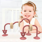 1Pcs Silicone Children'S Silicone Tabletop Toys, Bead Wrapped Baby Early Education Puzzle Game Toys
