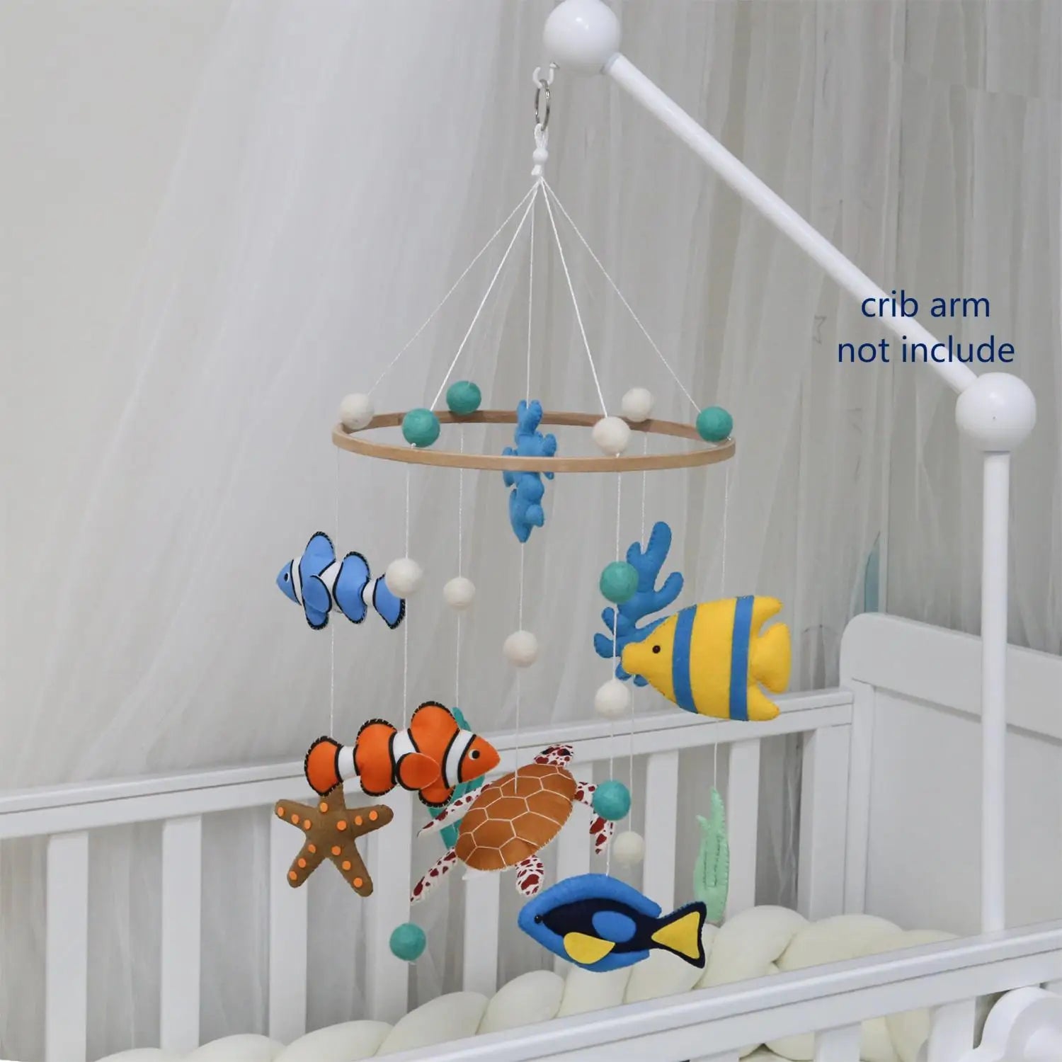 Ocean Baby Mobile for Crib Nursery Mobile for Boys and Girls Ocean Life Theme Mobile