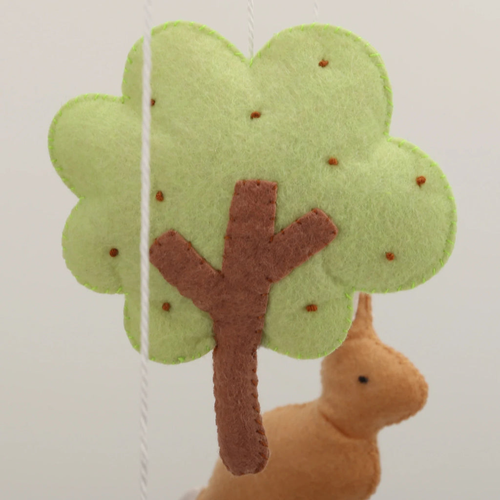 Garden Rabbit Crib Mobile Nursery Mobile with Rabbit in the Garden Garden Bunny Crib Mobile