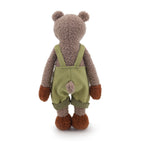 Adorable Brown Teddy Bear Plush Toy Khaki Corduroy Overalls Stuffed Animal Doll Children Gift Bedroom Decor Fluffy Cartoon Bear
