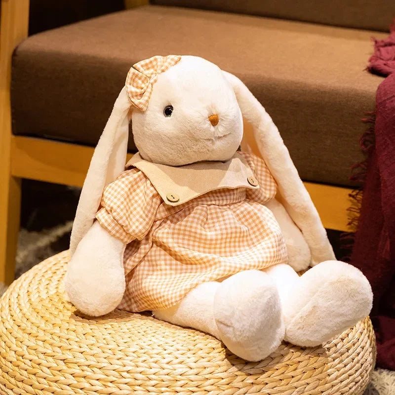 45Cm/55Cm Cute Plush Toy Stuffed Toy Rabbit Wear Dress Doll Babies Sleeping Companion Cute Doll Children'S Gift