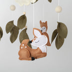 Woodland Baby Mobile Forest Animals Squirrel Owl Deer Nursery Decor Baby Crib Mobile