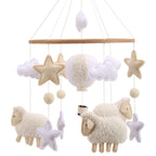 Boucle Sheep and Balloon Baby Nursery Mobile Neutral Sheep Crib Mobile
