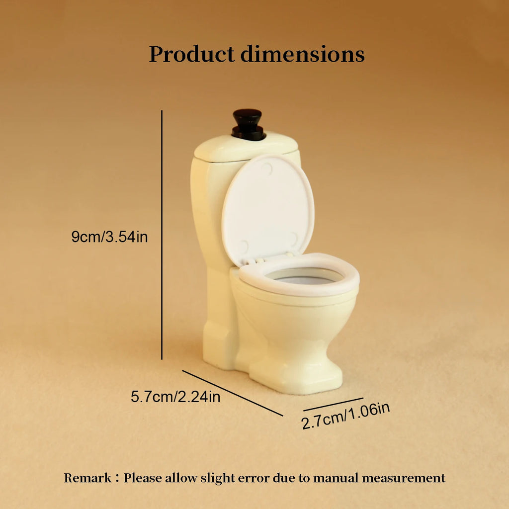 Miniature Simulation Furniture 1:12 Scale Iron Toilet Suitable for Dollhouse Home Decor