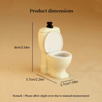 Miniature Simulation Furniture 1:12 Scale Iron Toilet Suitable for Dollhouse Home Decor
