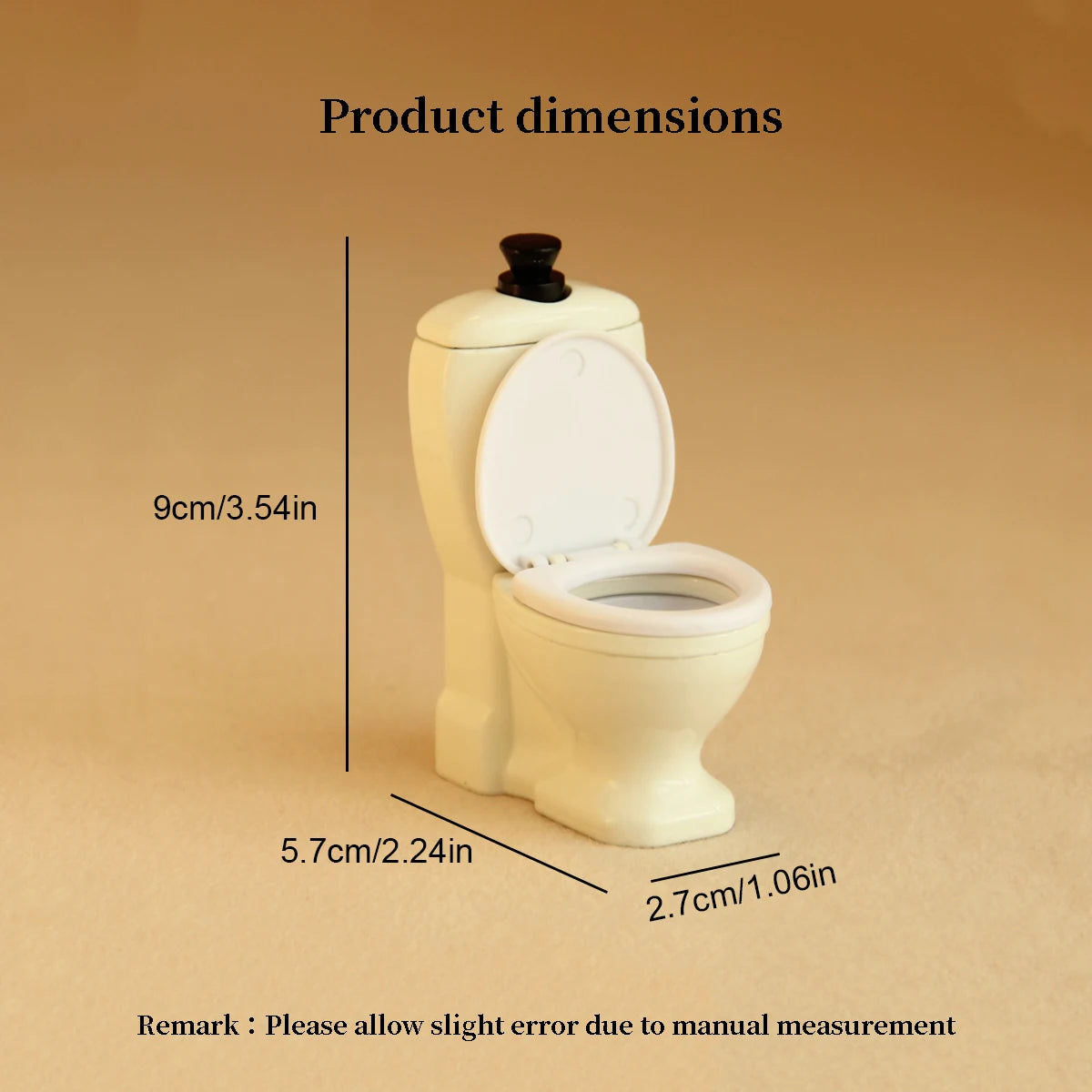 Miniature Simulation Furniture 1:12 Scale Iron Toilet Suitable for Dollhouse Home Decor