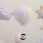 Boucle Sheep and Balloon Baby Nursery Mobile Neutral Sheep Crib Mobile