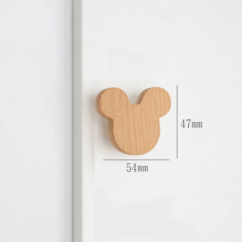 Wooden Door Handles Animal Wood Furniture Handles for Cabinets Dressers Drawers Door Knobs Kitchen Cupboard Wardrobe Pulls