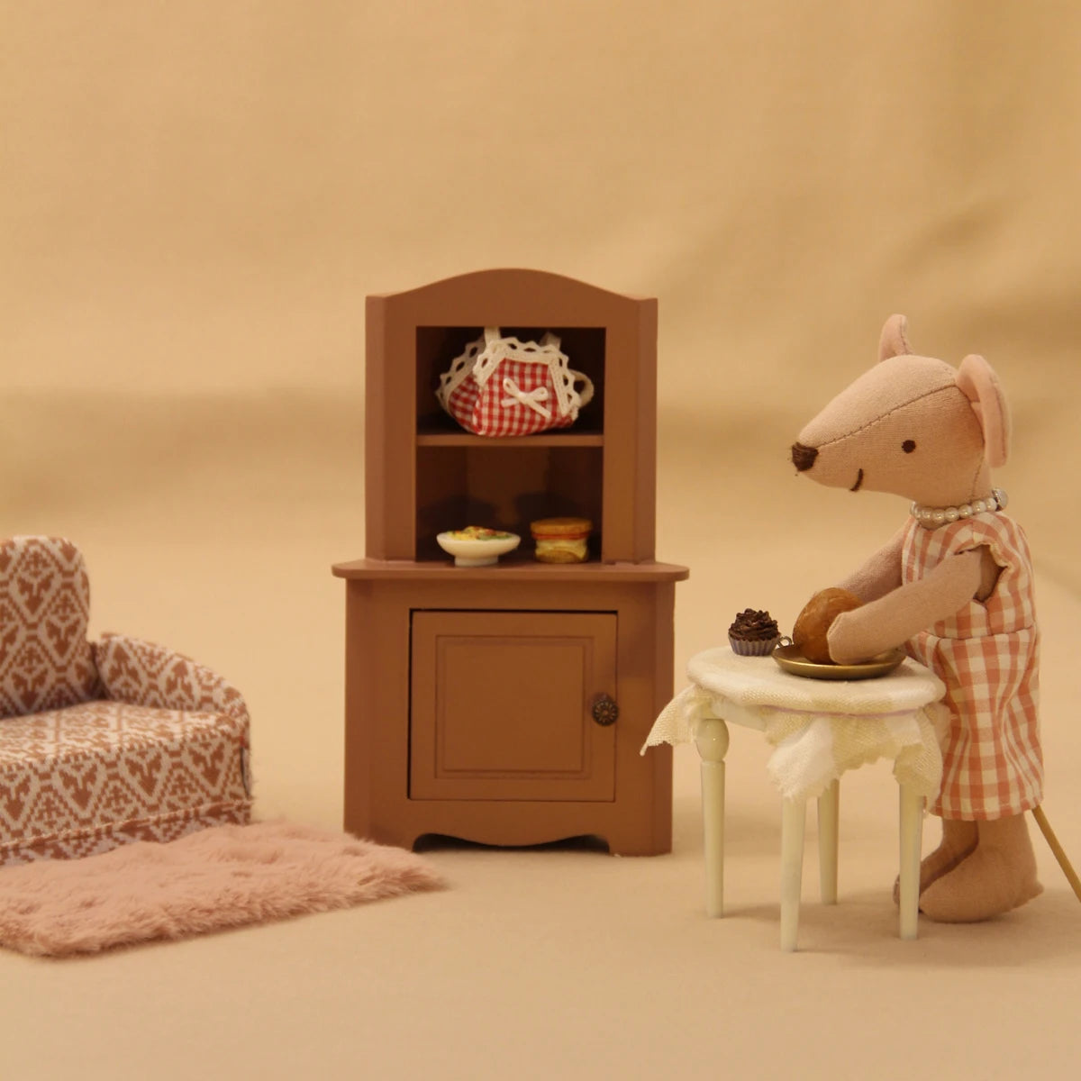 1:12 Miniature Realistic Furniture Wooden Cabinet, Available in 3 Colors, Suitable for Dollhouse Accessories