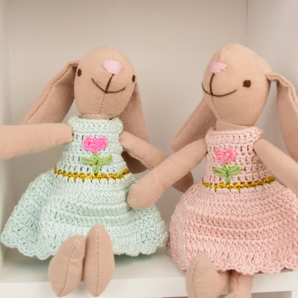13CM Plush Rabbit Animal Doll Kawaii Rabbit Soft Dolls Christmas Presents Birthday Gift