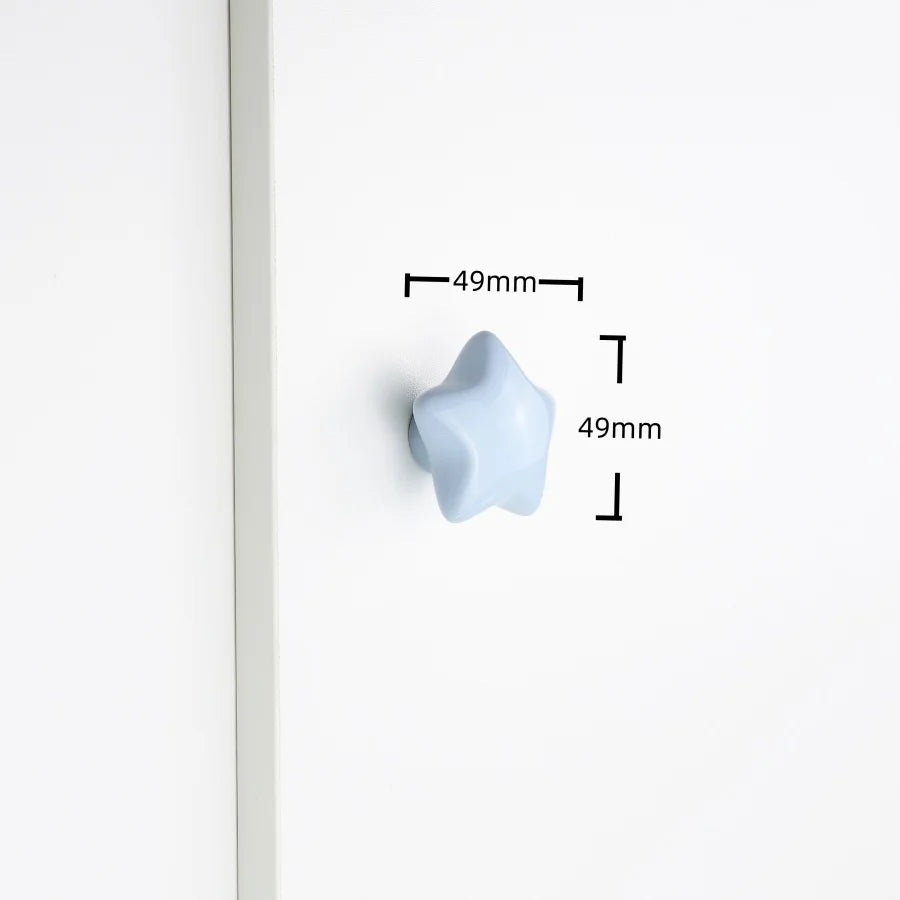 Cute Children'S Room Cabinet Knobs Stars Clouds Moons Ceramic Furniture Handles Cartoon Wardrobes Pulls Drawer Door Handles