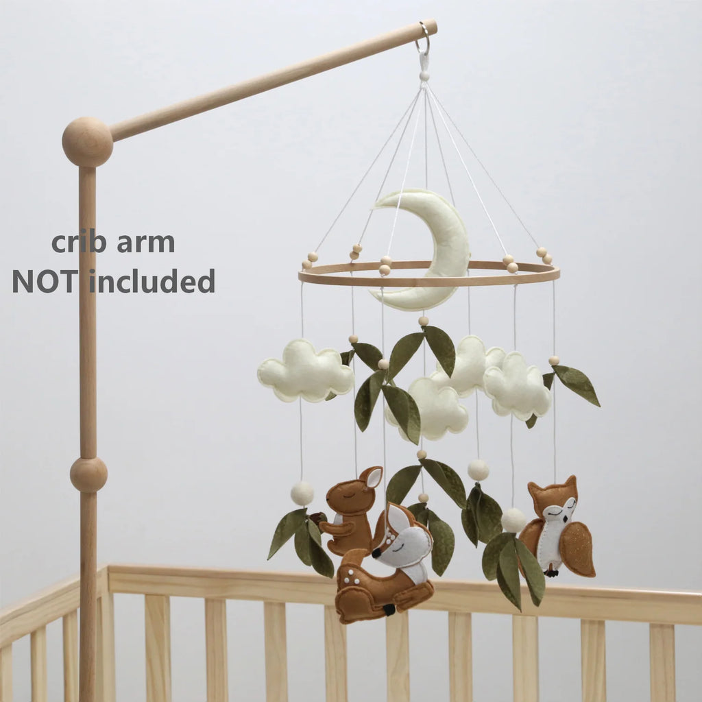 Woodland Baby Mobile Forest Animals Squirrel Owl Deer Nursery Decor Baby Crib Mobile