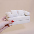 Miniature Fabric Sofa Bed (Various Free-Combination Configurations) Suitable for Dollhouse Decoration
