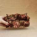 Miniature Simulation Toy House Furniture 1:12 Wooden Fabric Double Sofa Suitable for Dollhouse Home Decor