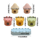 8Pcs/Set Baby Silicone Castle Stacking Toys Early Educational Montessori Building Blocks for Toddlers Kids Stackable Toy Gifts