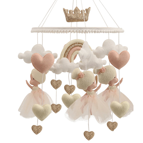 Ballerina Baby Crib Mobile Princess Ballerina Girl Nursery Mobile Newborn Gift