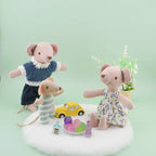 1:12 Scale Interchangeable 5.9-Inch Mini Mouse Dollhouse Accessories Figurines Ornaments Festive Decor Perfect Gift