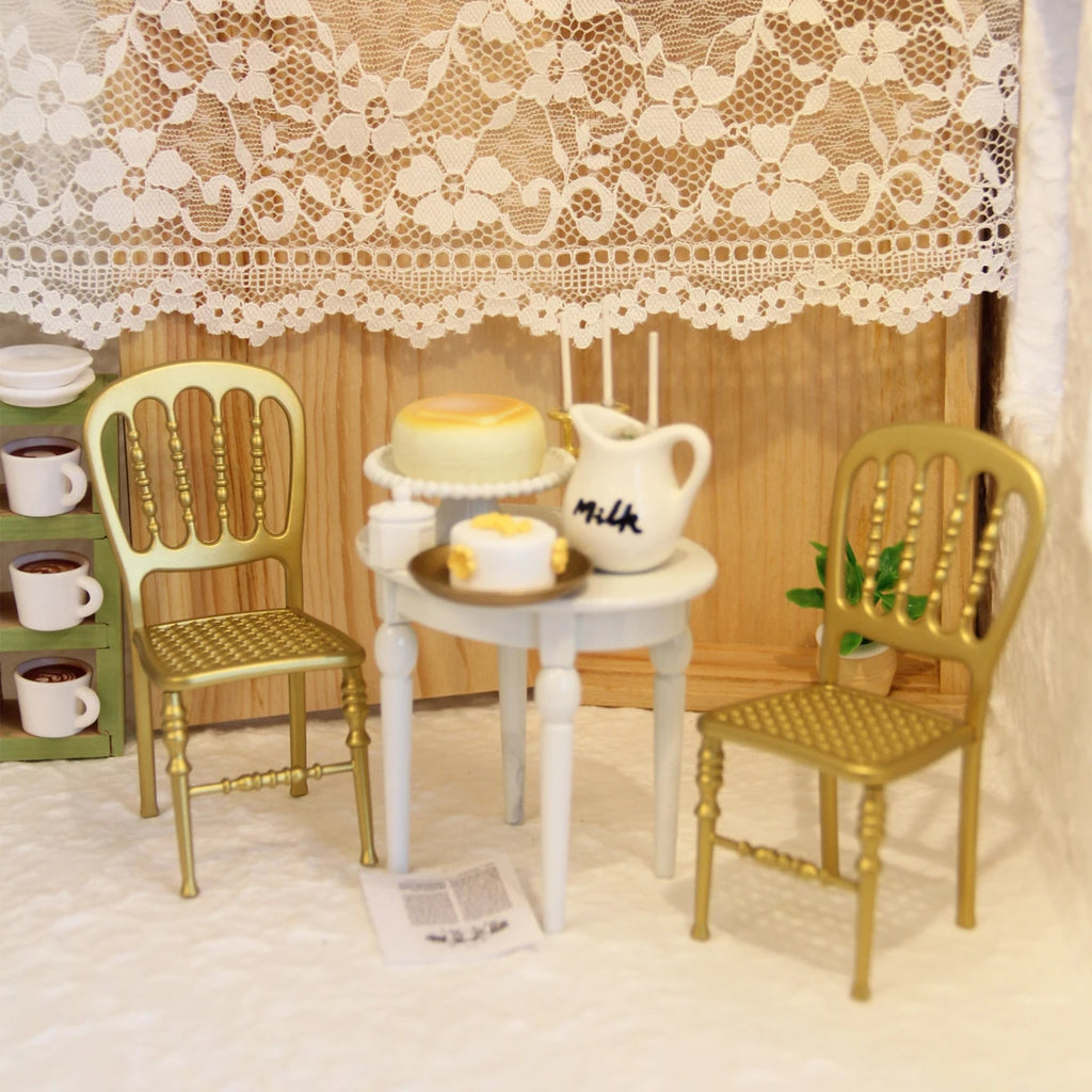 1:12 Miniature Furniture Iron Art Tables and Chairs Suitable for Mini House Decoration