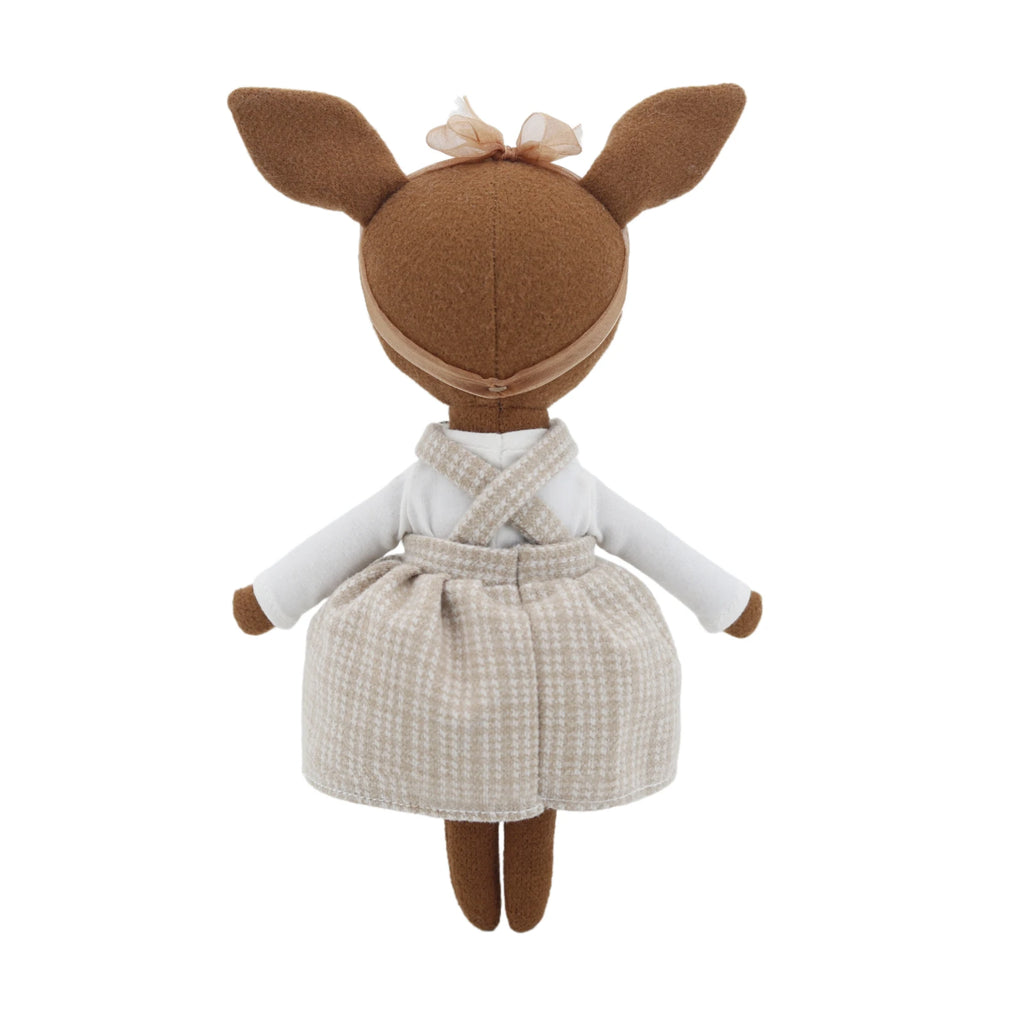 Kawaii Deer Plush Toy Cute Fawn Stuffed Animal Soft Soothing Doll Nordic Style Home Decor Perfect Birthday Gift for Girls