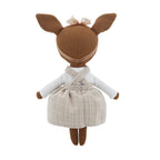 Kawaii Deer Plush Toy Cute Fawn Stuffed Animal Soft Soothing Doll Nordic Style Home Decor Perfect Birthday Gift for Girls