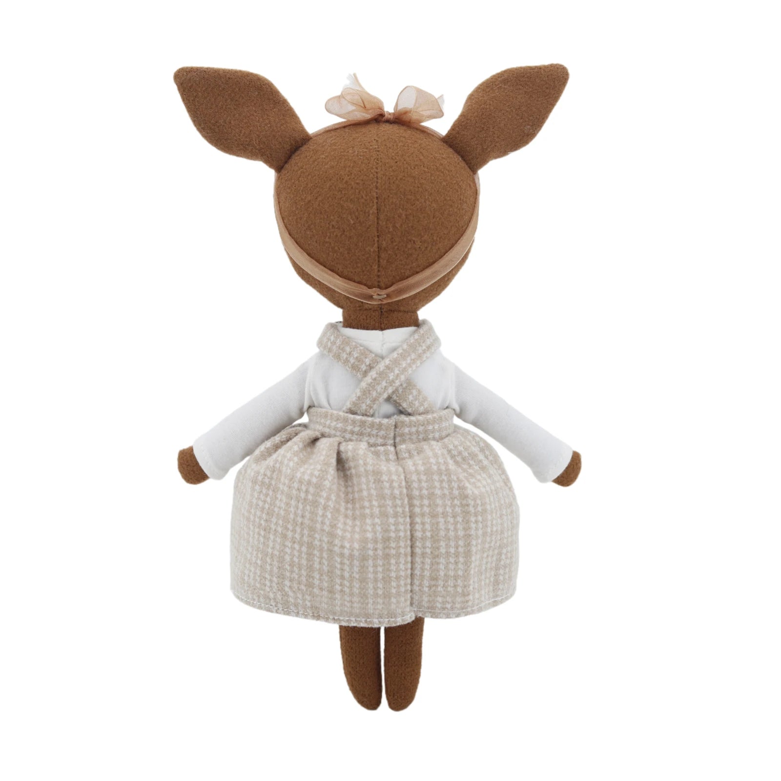 Kawaii Deer Plush Toy Cute Fawn Stuffed Animal Soft Soothing Doll Nordic Style Home Decor Perfect Birthday Gift for Girls