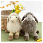 Children Soft White Sheep Plush Doll Baby Cute Animal Doll Girls Baby Stuffed Doll Home Toys Sleeping Mate Stuffed Plush Toys