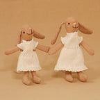 H-13Cm/15Cm Rabbit Figure with White Sweater Dress Suitable for Mini House Decoration