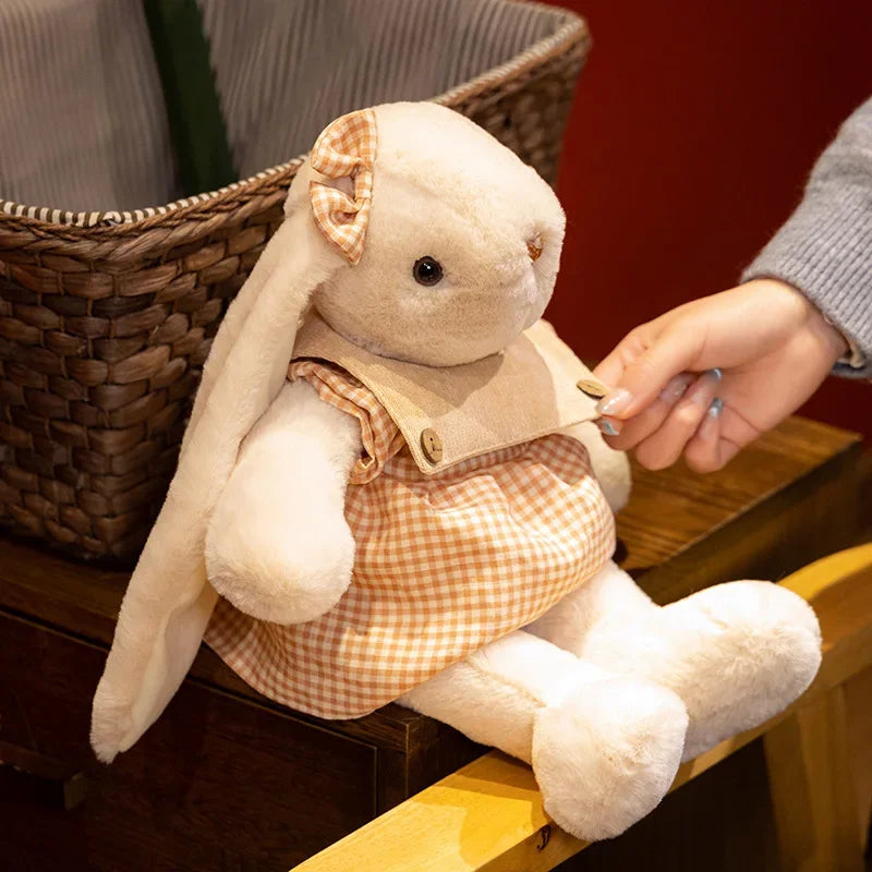 45Cm/55Cm Cute Plush Toy Stuffed Toy Rabbit Wear Dress Doll Babies Sleeping Companion Cute Doll Children'S Gift