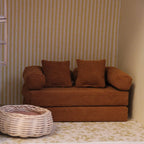 Miniature Fabric Sofa Bed (Various Free-Combination Configurations) Suitable for Dollhouse Decoration