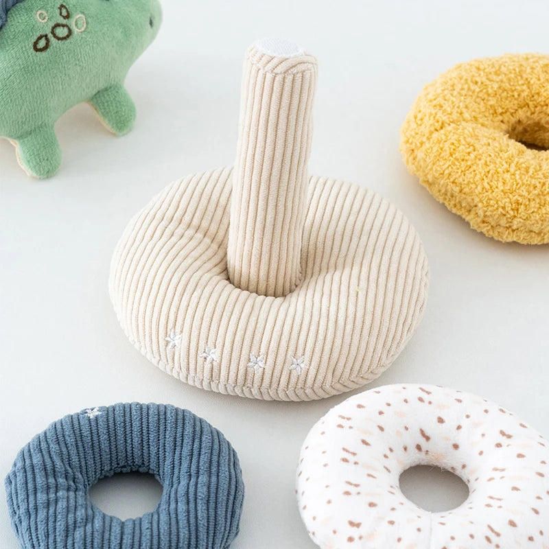 Baby Unicorn Plush Stacking Toy for Boys Girls Gifts Encourage Sensory Development Toys Cartoon Toddlers Soft Stacking Play Toy