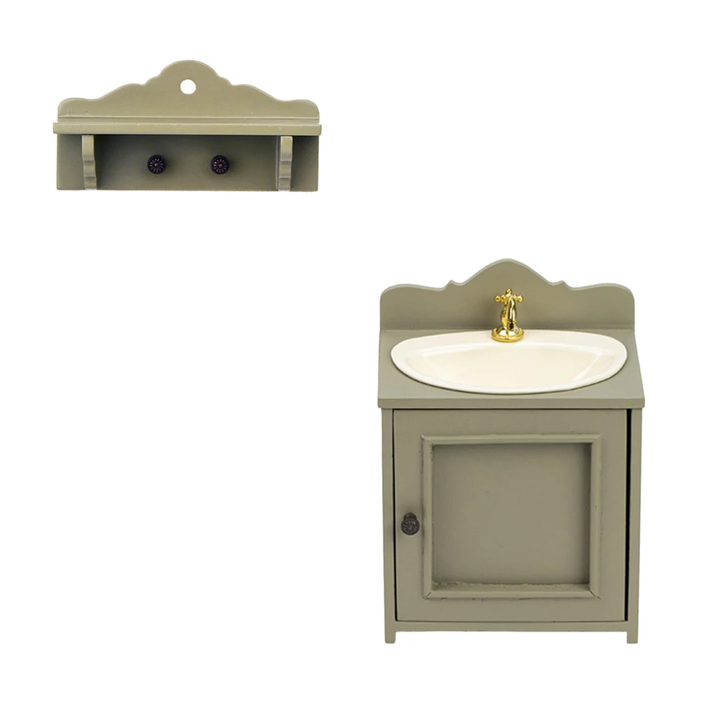 1: 6 Miniature Simulation Furniture Bjd Ob11 Family House Accessories Iron Washing Table
