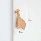 Wooden Door Handles Animal Wood Furniture Handles for Cabinets Dressers Drawers Door Knobs Kitchen Cupboard Wardrobe Pulls