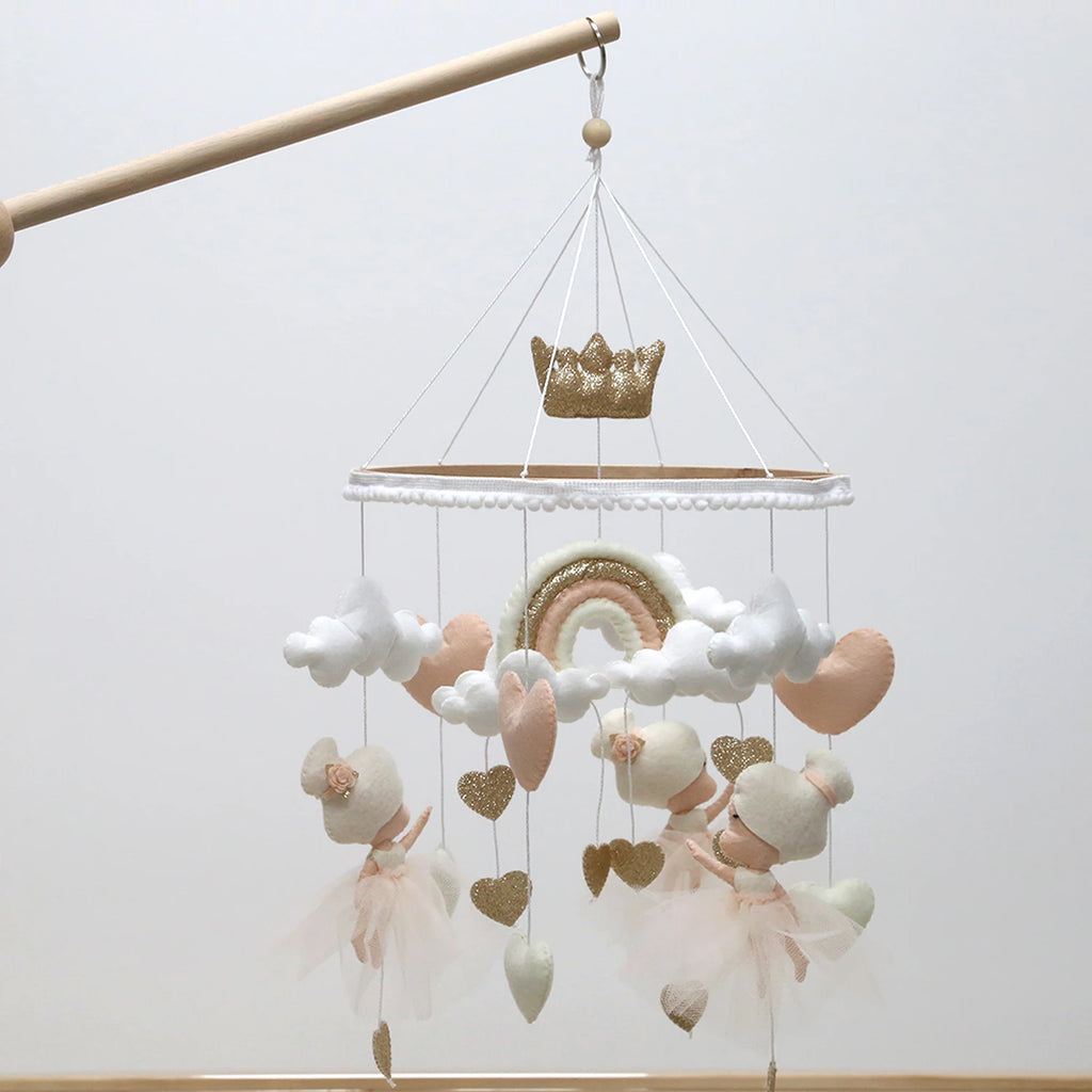 Ballerina Baby Crib Mobile Princess Ballerina Girl Nursery Mobile Newborn Gift