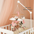 Deer Baby Mobile Baby Girl Nursery Decor Butterfly Flower Mobile for Crib