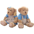 2Pcs/Pair 26Cm Lovely Couple Teddy Bear with Clothes Dolls Stuffed Animal Bear Plush Toy Kids Baby Children Girl Birthday Gift