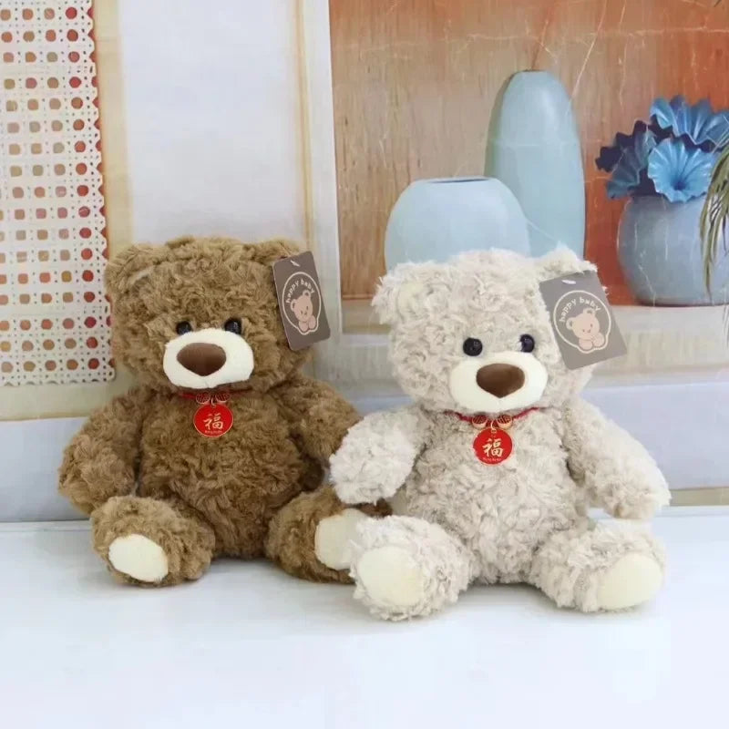 25CM Cute Colorful Bow Tie Bear Doll Plush Toy Hug Bear Doll Children Birthday Gift Pillow Teddy Bear Home Living Room Bedroom