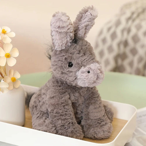 23/40/60CM Cute Burro Peluche Toys Lovely Grey Donkey Plush Dolls Stuffed Soft Animal for Baby Infant Birthday Room Decor Gifts