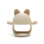 Baby Teething Mittens - Food-Grade Silicone Glove Chew Toy, Anti-Sucking Hand Guard, Cute Bunny Design