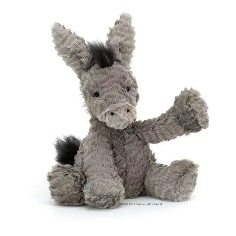 23/40/60CM Cute Burro Peluche Toys Lovely Grey Donkey Plush Dolls Stuffed Soft Animal for Baby Infant Birthday Room Decor Gifts