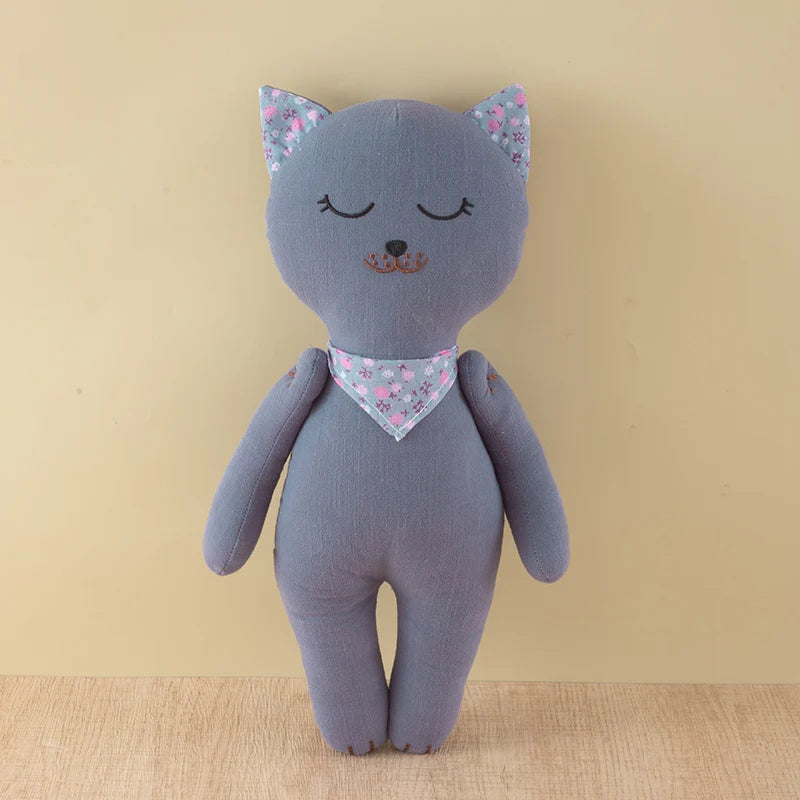 Stuffed Bunny Cloth Dress Toys Smoothing Toy for Infant Cuddling Sleep Doll for Girls Handmade Diversity Brown Rabbit Plushie