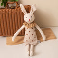 Stuffed Bunny Cloth Dress Toys Smoothing Toy for Infant Cuddling Sleep Doll for Girls Handmade Diversity Brown Rabbit Plushie