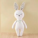 Stuffed Bunny Cloth Dress Toys Smoothing Toy for Infant Cuddling Sleep Doll for Girls Handmade Diversity Brown Rabbit Plushie